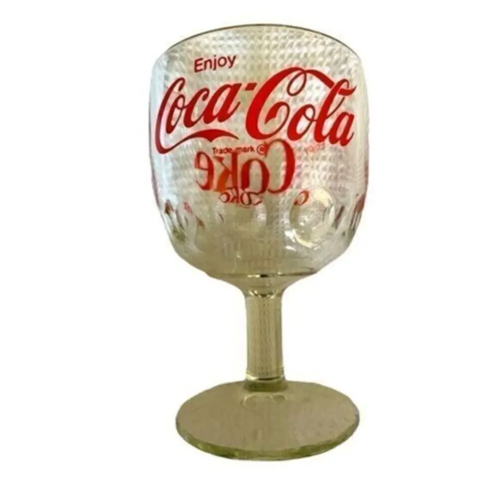 VINTAGE Coca-Cola Coke Heavy Glass Goblet
